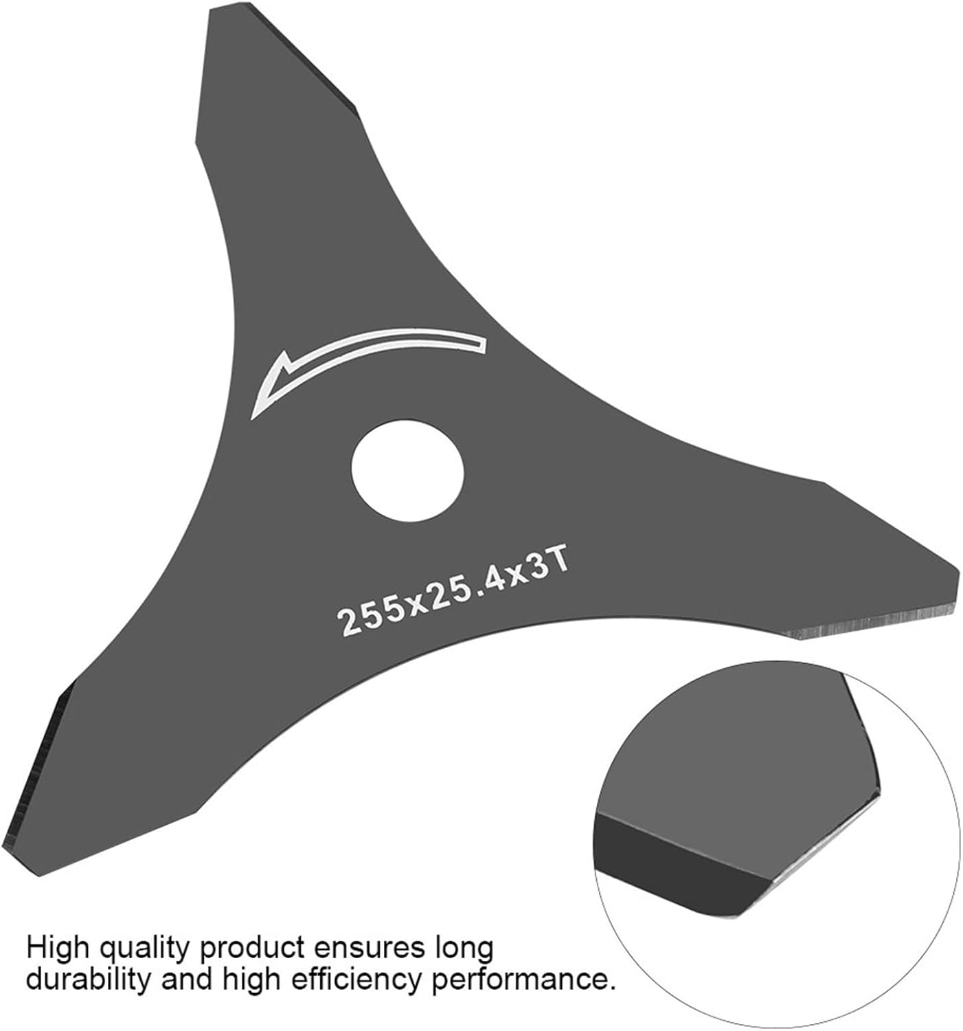 AVIMYA 3 Teeth Brush Cutter Blade Professional 10in 3 Teeth Brush Cutter Brushcutter Trimmer Blade Strimmer Lawn Mower Accessories