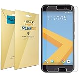 HTC 10 Screen Protector, PLESON [3-Pack] HTC One M10 Screen Protector, Premium HD Clear Film/ Anti-Glare/ Bubble-Free/ Easy-Install Crystal Shield Screen Protector for HTC One M10