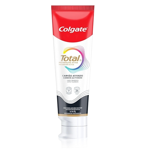 Colgate Total Carvão Ativado Creme Dental com Flúor, 180g