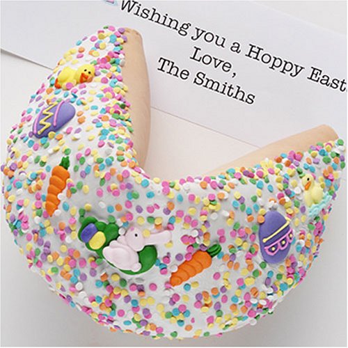 GIGANTIC Gourmet Fortune Cookie: White Chocolate Hand Dipped & Decorated for Easter!