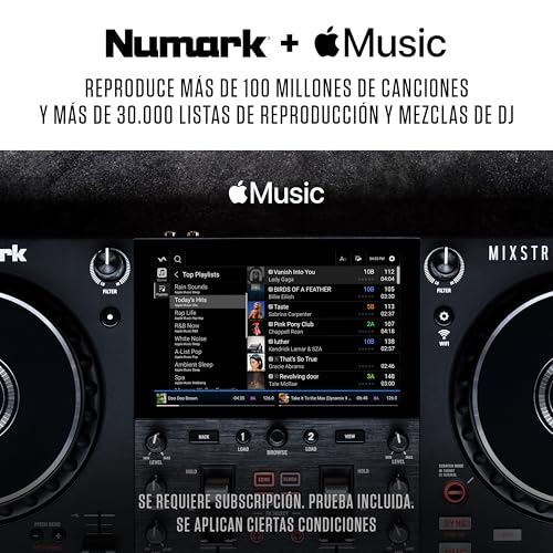 Miniatura 10 de Numark Mixstream Pro Controladora Dj Autónomo, Amazon Music Streaming, Mesa Dj, Pantalla Táctil, Wifi, Altavoces, Funciona Con Serato Virtual Dj