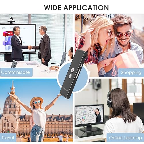 Traducteur de langue bidirectionnel instantané Bluetooth portable 96 langues - 7
