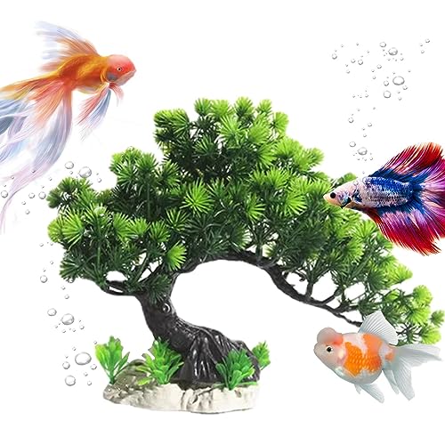 Planta De Árbol De Bonsái Para Acuario, Árbol De Decoración De Acuario, Planta De Árbol De Bonsái Artificial Para Acuario, Decoración Vívida, Plantas De Acuario, Plantas Artificiales, Adorno De Peces