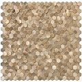 STICKGOO Peel and Stick Backsplash Tiles, Stick on Mosaic Self Adhesive Tiles, 3D Hexagon Backsplash for Kitchen Bathroom Fireplace Vanity (8PCS, Copper)