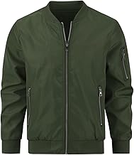 YOUTHUP Blouson Homme Veste Imperméable Décontracté Jacket Printemps été de Couleur Unie Col Debout