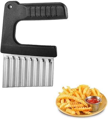 Cortadores de verduras de zanahoria de patata arrugada, hoja de acero inoxidable, cortador ondulado, herramienta de corte ondulado y arrugado,