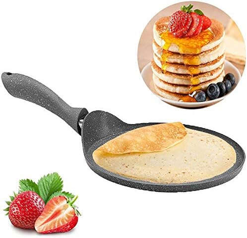 Pancake Maker Crepe Pan - Non-Stick Frying Pan for Healthy Cooking - PFOA Free, Granite Stone, 10.5 inch /26 cm