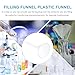 GALPADA 10pcs 75mm Scientific Plastic Filling Funnels Set, Triangular Pp Laboratory Funnels for Liquid Transfer and Filtration in Lab and Industrial Use