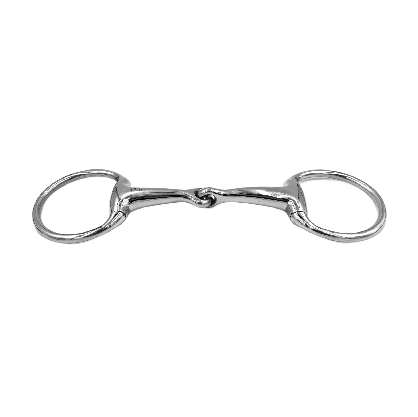 Gebiss Olivenkopfgebiss Olivenkopftrense Einfach Gebrochen Edelstahl Ringdurchmesser 70 mm Gebissstärke 18 mm
