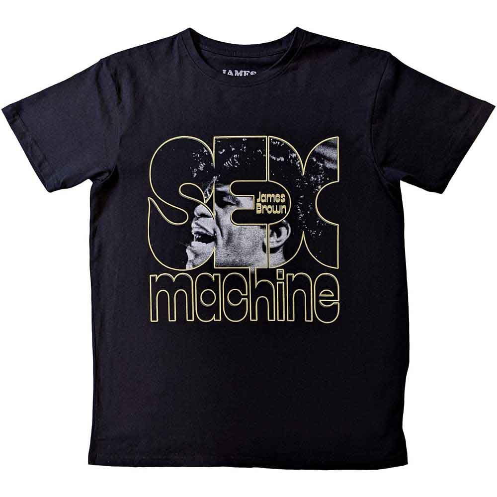 James Brown T Shirt Sex Machine Official Unisex Black L