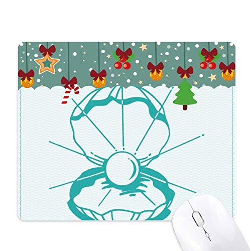 Tapis de souris pétoncle vert tapis de Noël de bureau en caoutchouc
