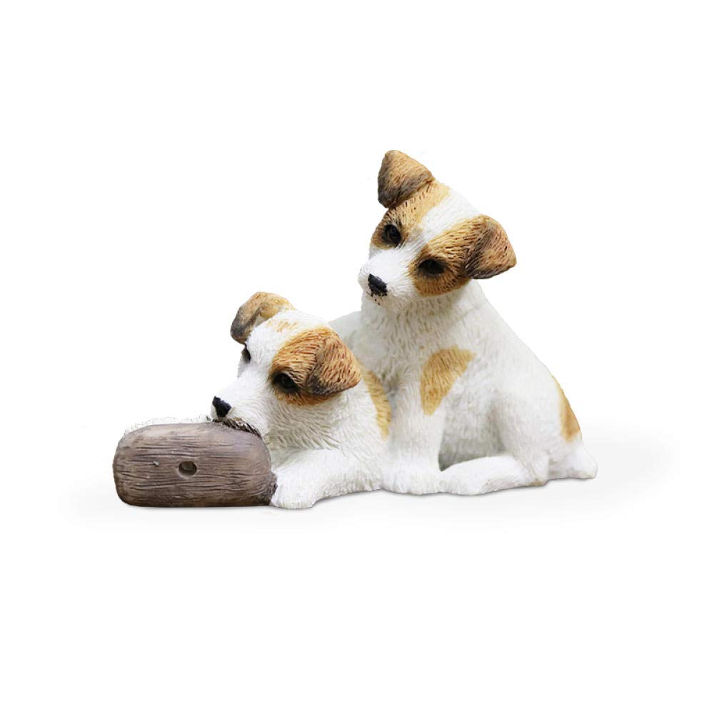 YNIYUJKL Centerpieces Ornaments Home Tabletop Desk Decorations Figurine,And Sculptures Jack Russell Terrier Simulation Dog Model Car Decoration Animal Crafts Collection