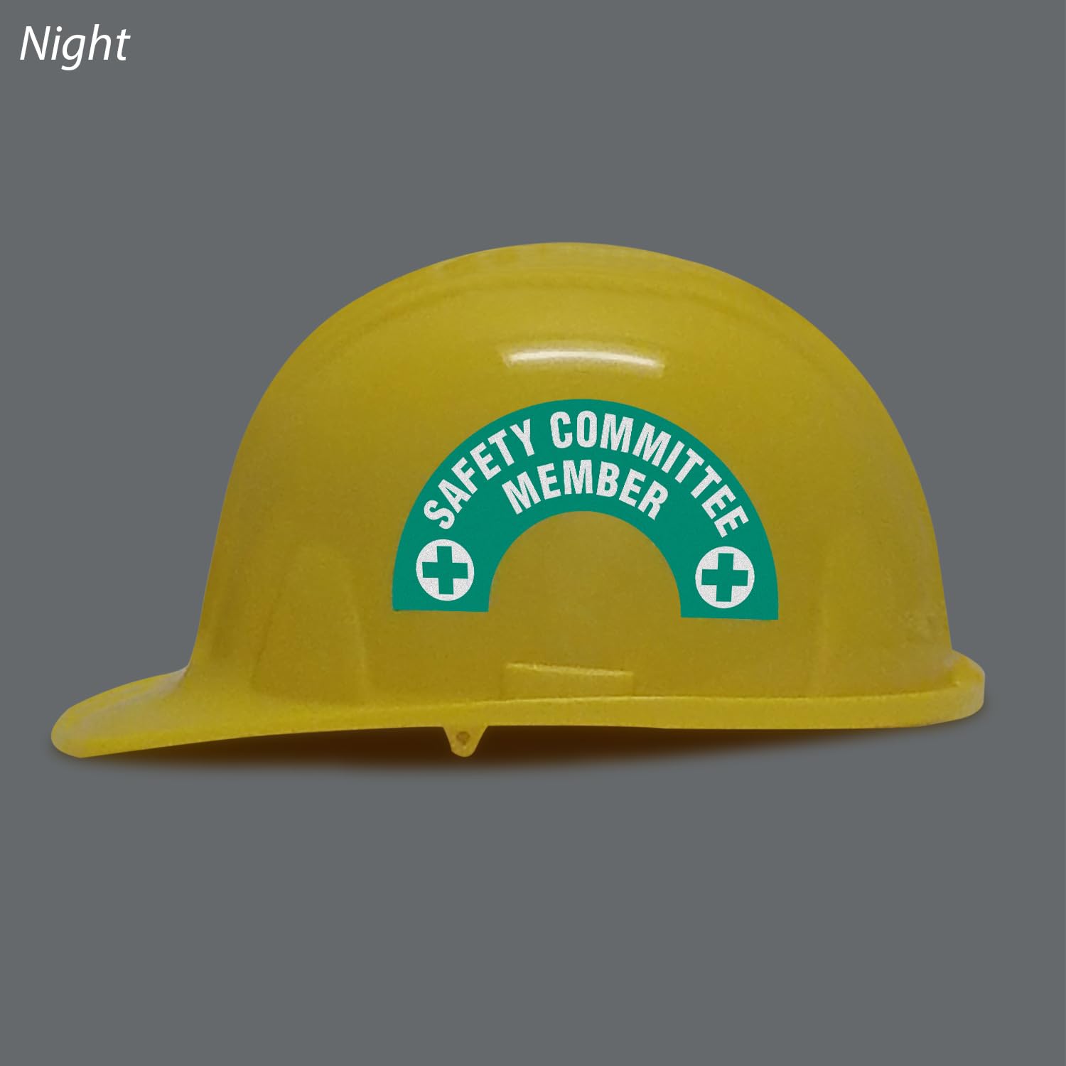 Safety Committee Member Hard Hat Stickers - 2x2 Inch Transparent Vinyl Pack Of 5