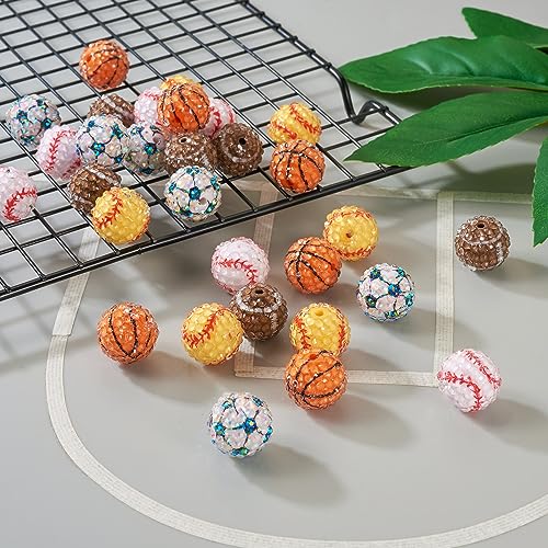 Cuentas de resina deportivas de 20 mm para reparar y armar pulseras 5