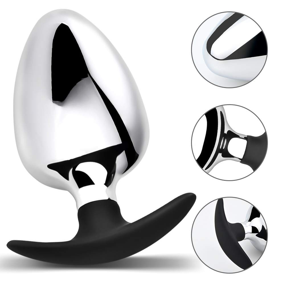 Butt Plug Butt Plug para Mujeres Hombres Acero inoxidable Consoladores anales Masaje Juguetes sexuales Estimulador anal Metal Acero El objeto del juego con diamante