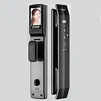 Fechadura eletrônica inteligente câmera, reconhecimento facial 3D, Digital Biométrica