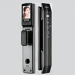 Fechadura eletrônica inteligente câmera, reconhecimento facial 3D, Digital Biométrica