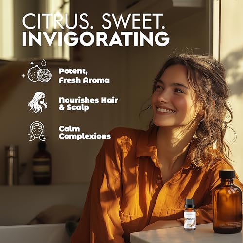Image of Esslux Mandarin Essential Oil | 100% Pure Natural Oil for Diffuser & Aromatherapy | Ideal for Skin Care, Soap Making, Candles & Perfume | Fresh, Citrusy Scent for a Revitalizing Experience, 60 ML