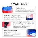 60x20cm Hundepool fur Kleine Hunde Hundebecken Faltbare Schwimmbecken Hund Planschbecken rutschfest Hundebadewanne Swimmingpool mit Ablassventil