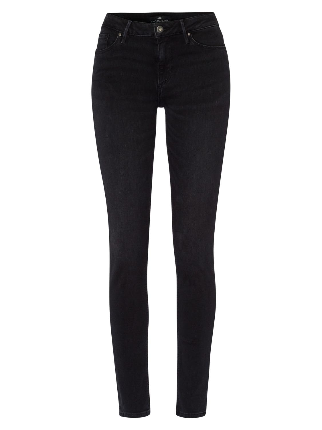 Cross Jeans Damen Jeans Alan - Skinny Fit - Grau - Anthrazite W27-W36 Stretch