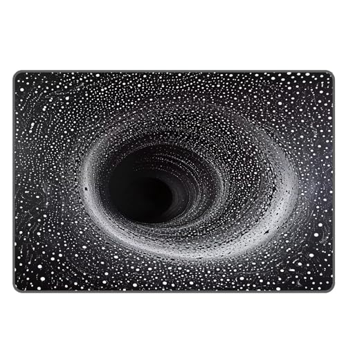 Tapete Decorativo Vortex Negro y Blanco 2'x3' miniatura 5