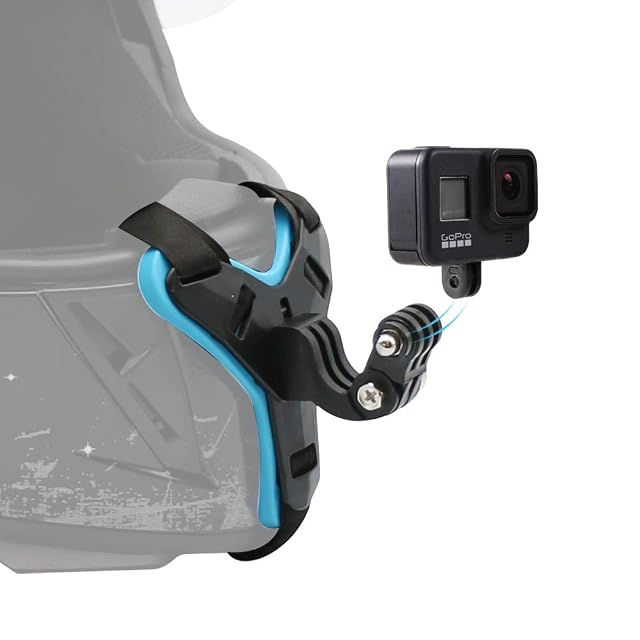 SUREWO Motorcycle Helmet Chin Strap Mount for GoPro Hero 13 12 11 10 9 8 7 2018 6