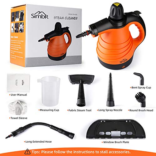 Steam Cleaner Handheld for Home Use with 9 Accessories Kit, Steam Cleaner Multipurpose for Carpet, Sofa with 350ML Water Capacity, Powerful Steam Cleaner Machine with Safety Lock and 360° Nozzle - Thumbnail 7