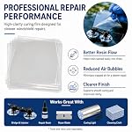 120 PCS Windshield Repair Curing Film Tabs, 2.36" x 2.36" Clear Plastic Sheets for Rock Chip & Crack Repair, Auto Glass Repair Supplies - Image 4