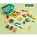 SSZZ Enfants Fruits Coupés Jouets Jouer Maison Cuisine Ensemble Velcro en Plastique Alimentaire Jouets Mini Ustensiles De Cuisine 3 +,30pcs