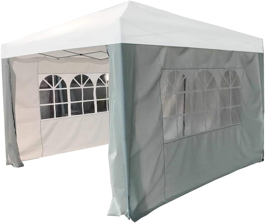 4 Teli Laterali Ricambio Gazebo 3x3 mt - Bianco FP-TECH