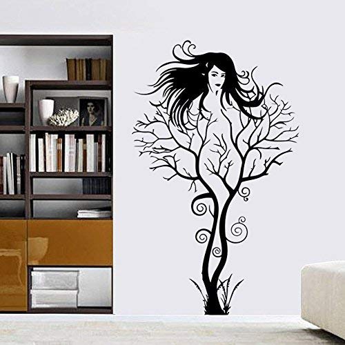 Home Find Creative Tree Branches With Naked Woman Pattern Art Mural Vinyl Wall Decals Stickers For Bedroom Living Room Girls Room Nursery Home Decor (Black Woman Tree 17 Inches X 28 Inches) #TOP3
