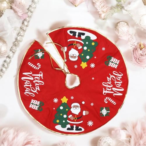 Base Saia Para Árvore De Natal Papai Noel Vermelha 60 Cm (PAPAI NOEL)
