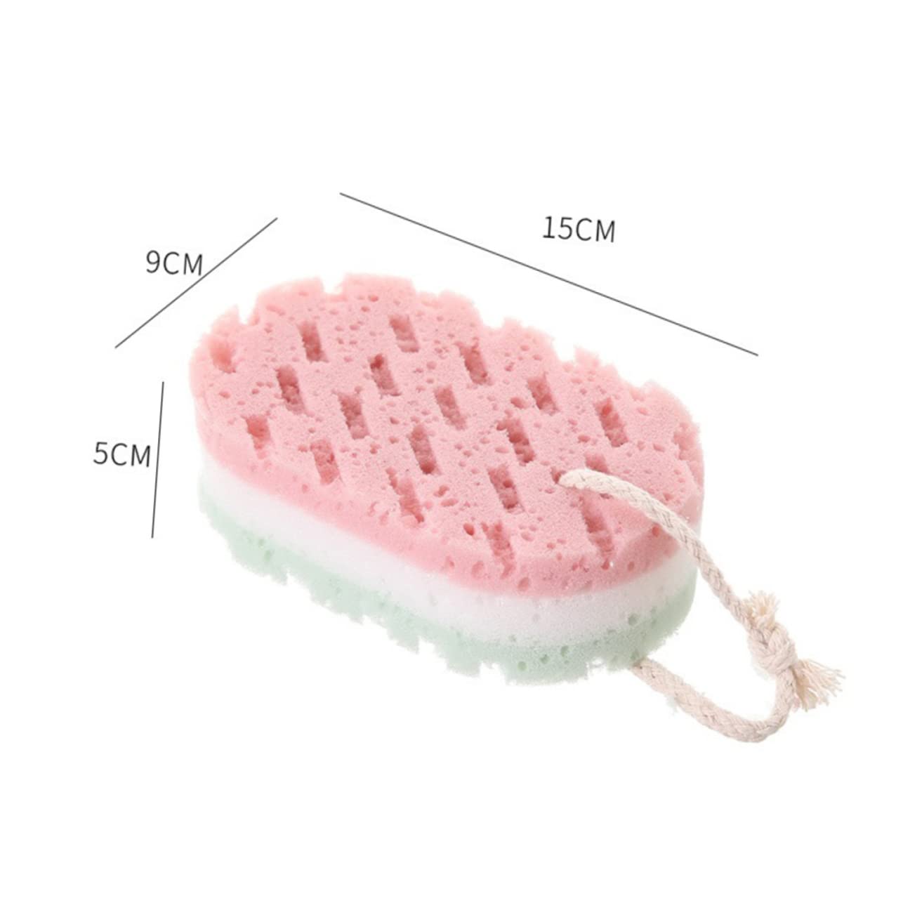 Healeved 12piezas Esponjas De Baño De Tres Toalla Exfoliante Para Depurador De Espalda Herramienta De Limpieza Corporal Para Uso Casa Aleatorios