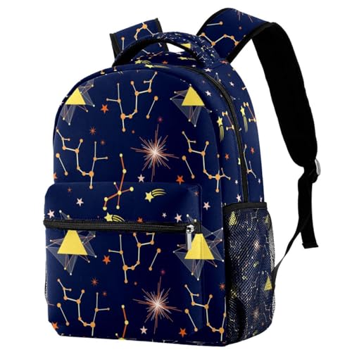 Sac à dos d'école pour adolescentes et garçons avec motif galaxie multicolore