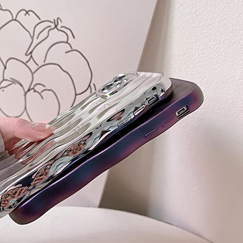 Minscose Compatible With Iphone 11 Case,Cute 3D Water Ripple Pattern Curly Wave Frame Soft Tpu Back Full Body Screen Camera Protective Cover Bumper Shockproof Case For Women And Girls-Silver #TOP4