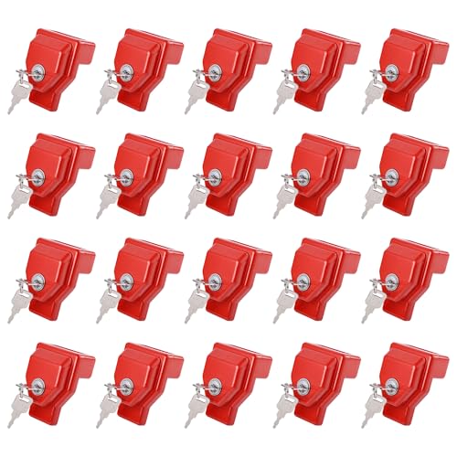 NAKANEKO Glad Hand Lock Keyed Alike 20 Pack Heavy Duty Aluminum Air Brake Glad Hand Lock for Tractor Trailer
