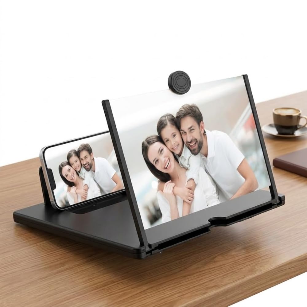 Drumstone (𝐒𝐩𝐞𝐜𝐢𝐚𝐥 𝟏𝟓 𝐘𝐞𝐚𝐫𝐬 𝐖𝐚𝐫𝐫𝐚𝐧𝐭𝐲) 12 Inch 3D Mobile Screen Magnifier with Phone Holder | Foldable Video Screen Amplifier, Smartphone Screen Enlarger for Movies, Gaming-image-4