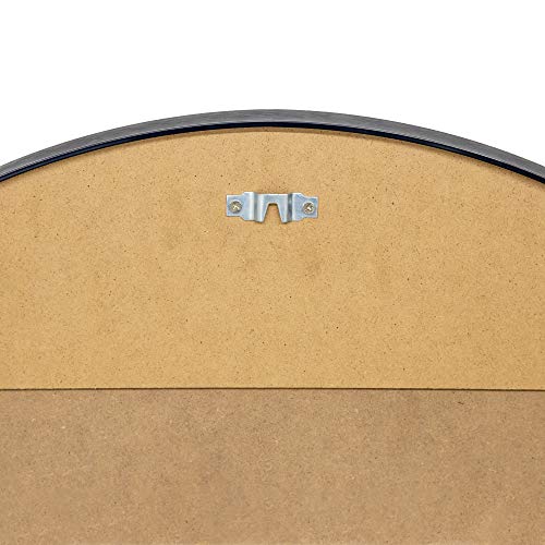 Design House Kenna Round Wall Accent Mirror – 28-Inch, Modern Metal Framed – Living Room, Bedroom, Bathroom Vanity Mirror – Black, 587196