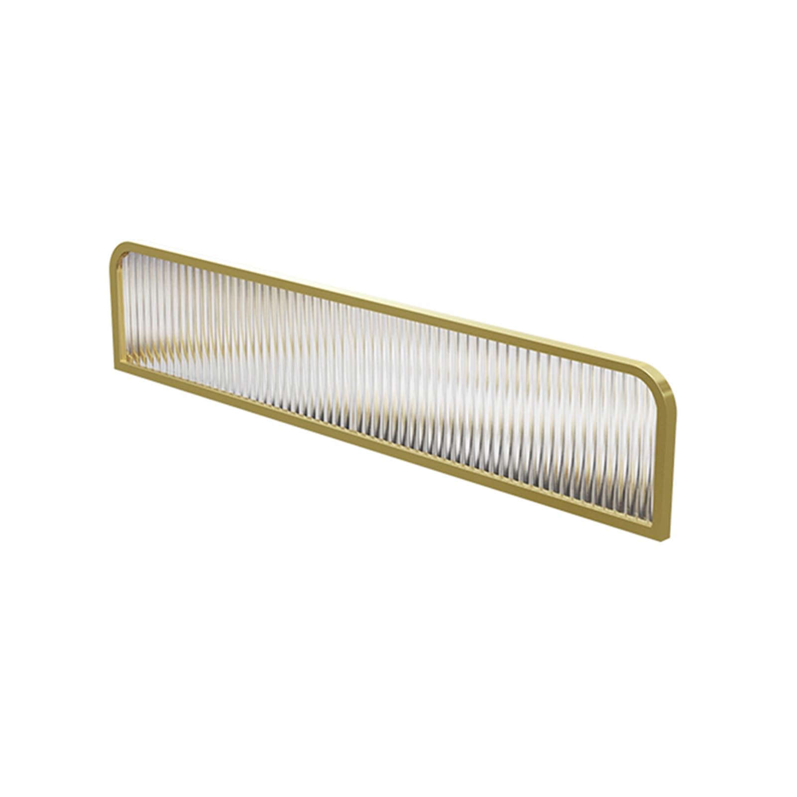 KLGFBDC Gold Striped Glass Room Divider | Decorative Partition Screen for Dining Areas, Restaurants, Offices, Living Rooms | 30x110cm Modern Privacy Solution