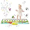Pianomat voor kinderen, muziekmat Dansmatten Touch-speelmatten Vloertoetsenbord Muzikale tapijtmat voor kinderen Jongens Meisjes Peuter (100 * 36 cm)