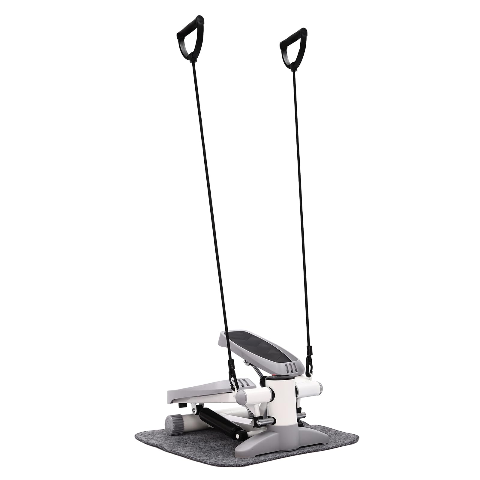Stepper do fitnessu, stepper schodowy z taśmami oporowymi, ekran LED, antypoślizgowa, silikonowa mata do odchudzania, modelowania codziennych ćwiczeń, nośność 150 kg