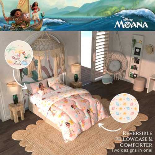 image for Franco Disney Princess Moana Kids Bedding Super Soft & Cozy Comforter 