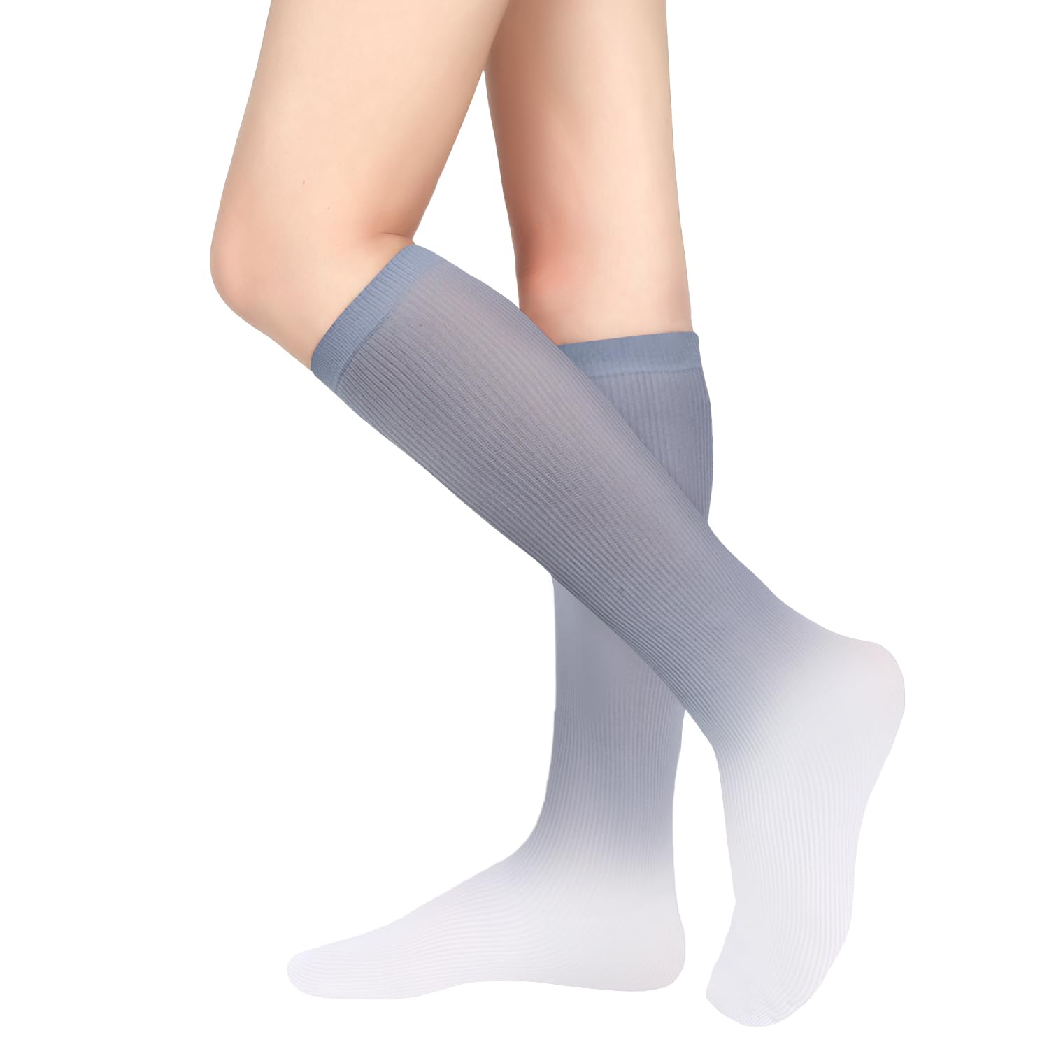 Benefeet Sox Women Girls Thin Nylon Knee High Socks Long Tube Socks Unisex Soft Cozy High Calf Sock Tie Dye/Gradient