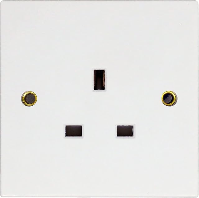 Opus 1 Gang 13 amp Wall Socket Unswitched White
