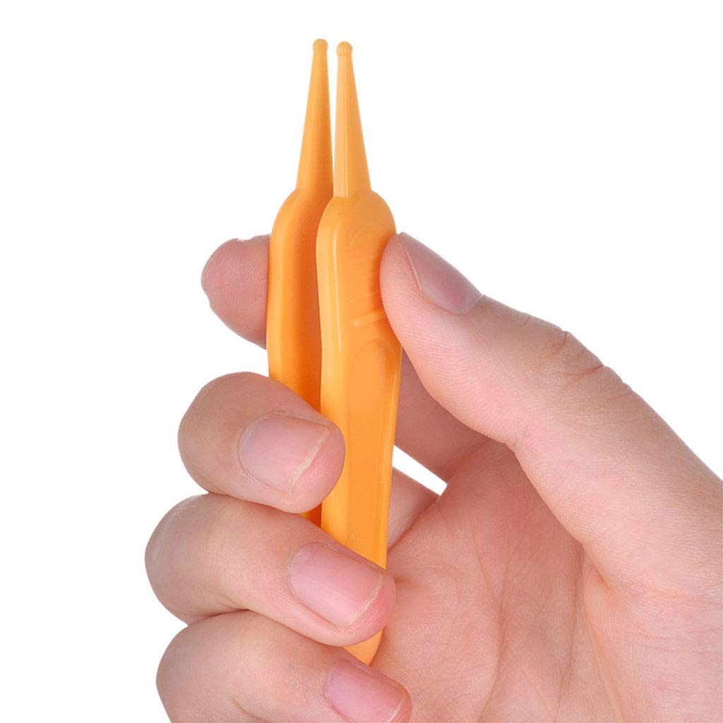 Lot de 2 pinces à épiler de nez pour bébé, pince de sécurité à tête ronde, outil de nettoyage des oreilles de nouveau-né