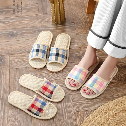 Slippers for Women and Men Linen Non Slip Soft Home House Slippers for Home3