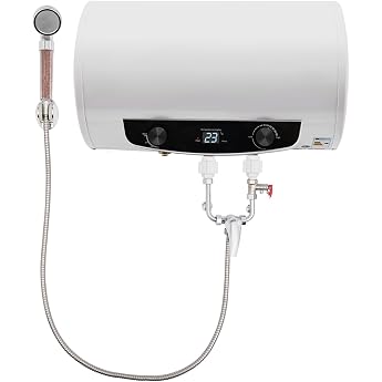 35L Electric Hot Water Tank 2000 W Wall Mounted Hot Water Boiler Rustproof IPX4 Waterproof Level and 25-75 C Adjustable Temperature [Energy Class C]