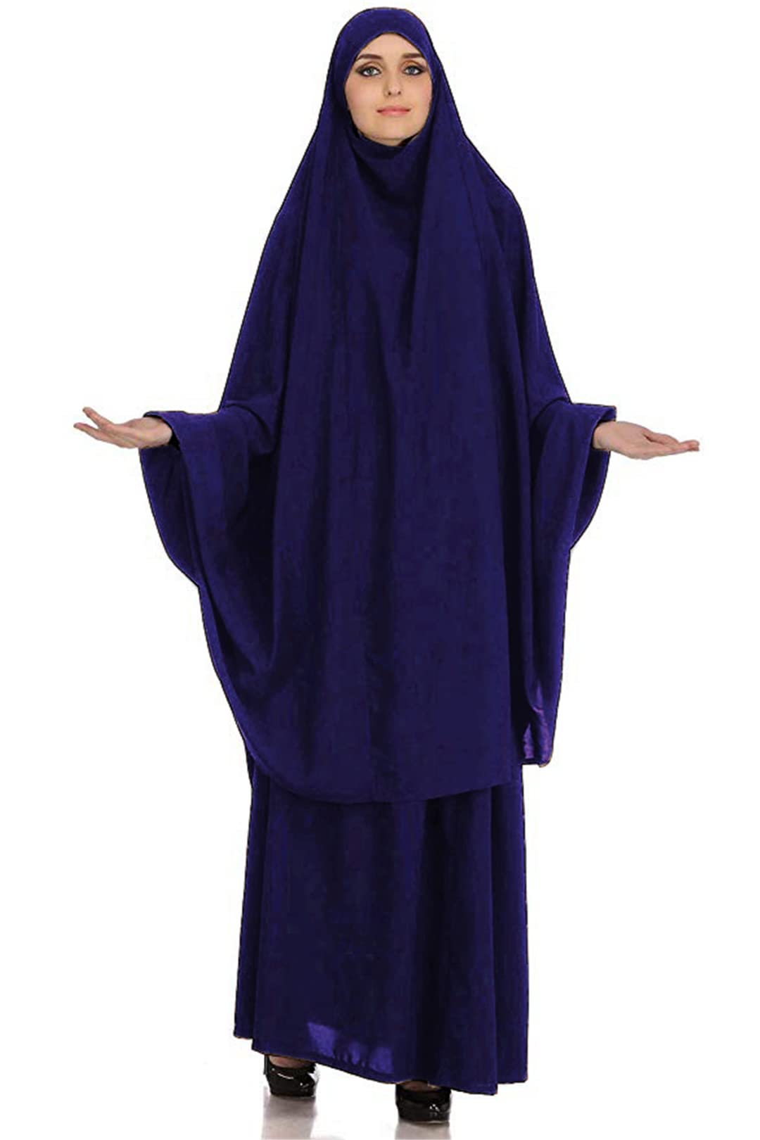 Moslim Jurk Voor Vrouwen Abaya Gebed Hijab Kleding Voor Moslim Vrouwen Lange Mouwen Losse Bidden Niqab Burka Lange Jurk Hijab,155cm,Green