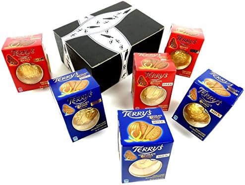 Terry's Chocolate Oranges 2-Flavor Variety: Three 5.53 oz Packages Each of Dark and Milk in a BlackTie Box (6 Items Total)