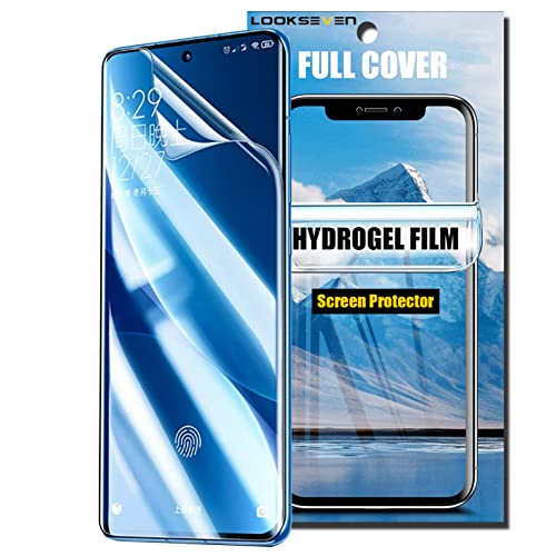 LOOKSEVEN 3 Pack Hydrogel Screen Protector for Samsung Galaxy S8 Plus & S9 Plus Soft & Sensitive (Not Tempered Film)